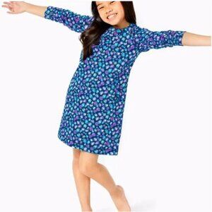Lilly Pulitzer Girls Mini Beach Comber Dress Low Tide Navy Spotted in the Wild L